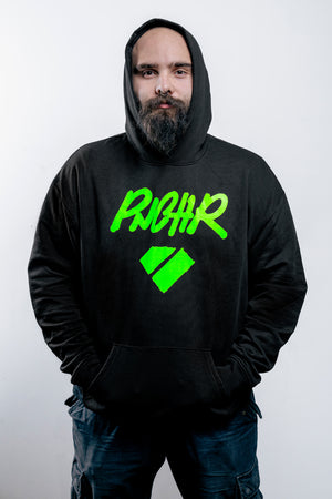 PNCHR crew hoodie fluorescent green